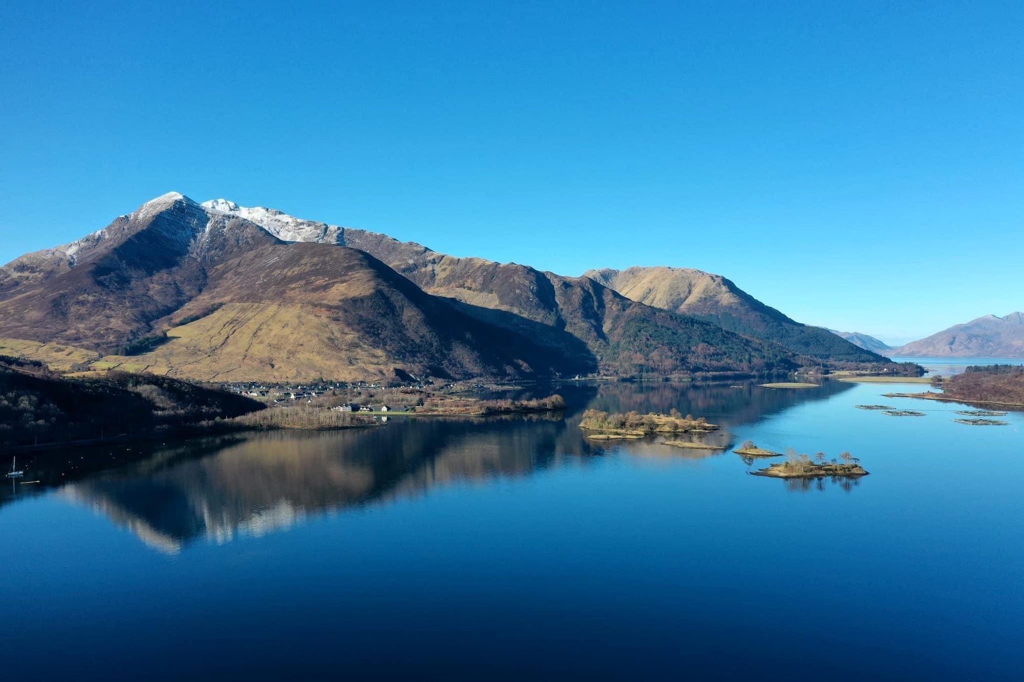 Stone Cottage — Loch Leven aerial